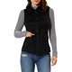 thumbnail image 1 of INSPIRE CHIC Chaleco de utilidad sin mangas de mujer de ante sintético con botones, chaqueta de carga con bolsillos y cuello vuelto negro M, 1 of 7