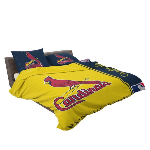 St. Louis Cardinals MLB Baseball National League Quilt Duvet Cover Set Queen3-Piece Bedding Set