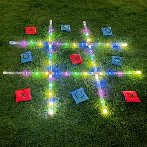 Genérico - Juego Giant Tic Tac Toe Para Exteriores Con Luz Que Brilla En La Oscuridad
