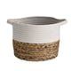 thumbnail image 1 of Cesta Tejida De Cuerda De Algodón Cesta De Piso De Ratán Para Organizar El Hogar Sala De Estar Blanco L, 1 of 5