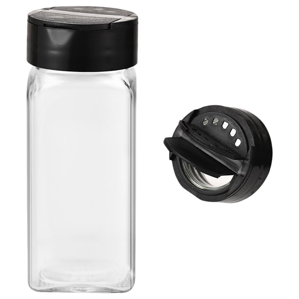 Frascos de vidrio para especias con tapa, frascos de vidrio de 113 g, botellas para condimentos para especiero, gabinete y cajón.