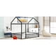 thumbnail image 2 of Full Size Metal Bed House Bed Frame with Fence, for Kids, Teens, Girls, Boys,Black, 2 of 3