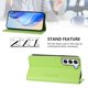 thumbnail image 3 of Funda Billetera con Soporte para Samsung Galaxy S21 FE 5G Bloqueo RFID Plegable Verde claro, 3 of 6