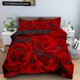 thumbnail image 1 of Red Rose Duvet Cover Girls Romantic Flowers Bedding Set Wedding Valentine's Day Floral Polyester Quilt Cover Bed Sheets, 1 of 5