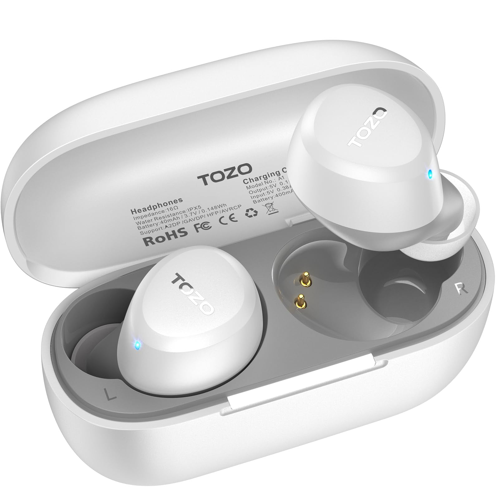 Auriculares Inalámbricos Tozo A1 Bluetooth 5.3 A Prueba De Agua Con 2 Micrófonos