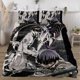 thumbnail image 2 of Kaiju No.8 Face on print Soft Bed Set Lightweight 3 Pieces Bedding Sets for All Season Comforter Set Easy Care, 2 of 5