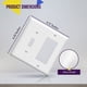 thumbnail image 2 of Placa de pared Combination Enerlites 881131-W de 2 elementos, color blanco, 2 of 7
