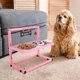 thumbnail image 1 of Cuencos para perros SHAINFUN de altura ajustable, rosa, 10‑25 cm, 1 of 5