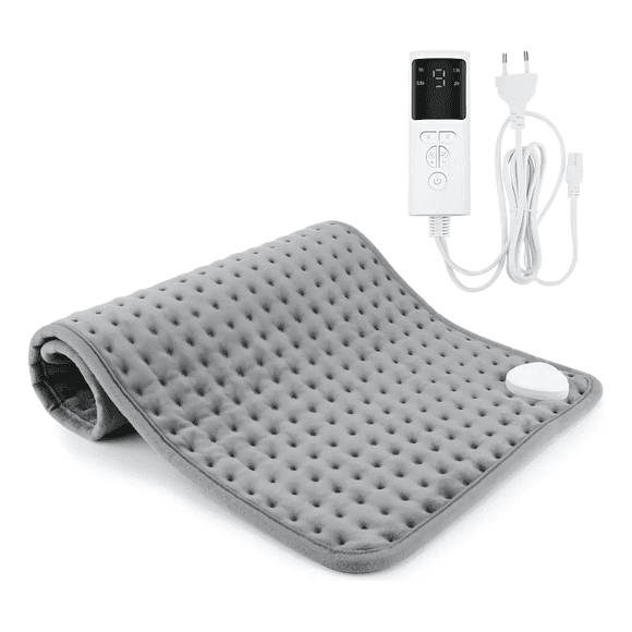 "Almohadilla Térmica Belug Eléctrica Lumbar 75W Temperatura Regulable Gris "