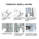 thumbnail image 3 of Manillón doble acero inox 100 cm puerta madera y cristal #4, 3 of 3