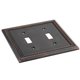 thumbnail image 2 of Placa de pared Henne Bery de doble palanca en bronce envejecido, 2 of 7
