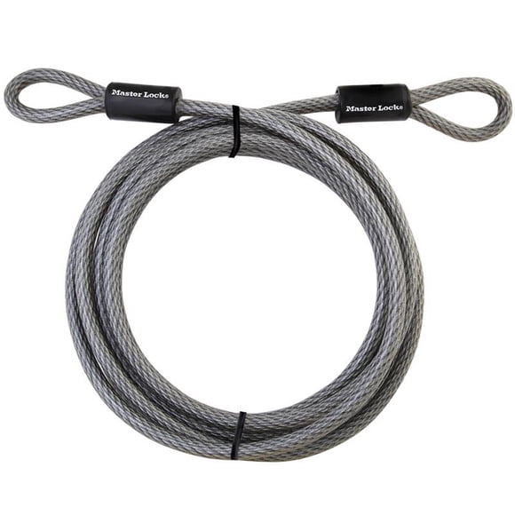 Cable flexible de acero trenzado Master Lock 72D, 4,6 m x 10 mm