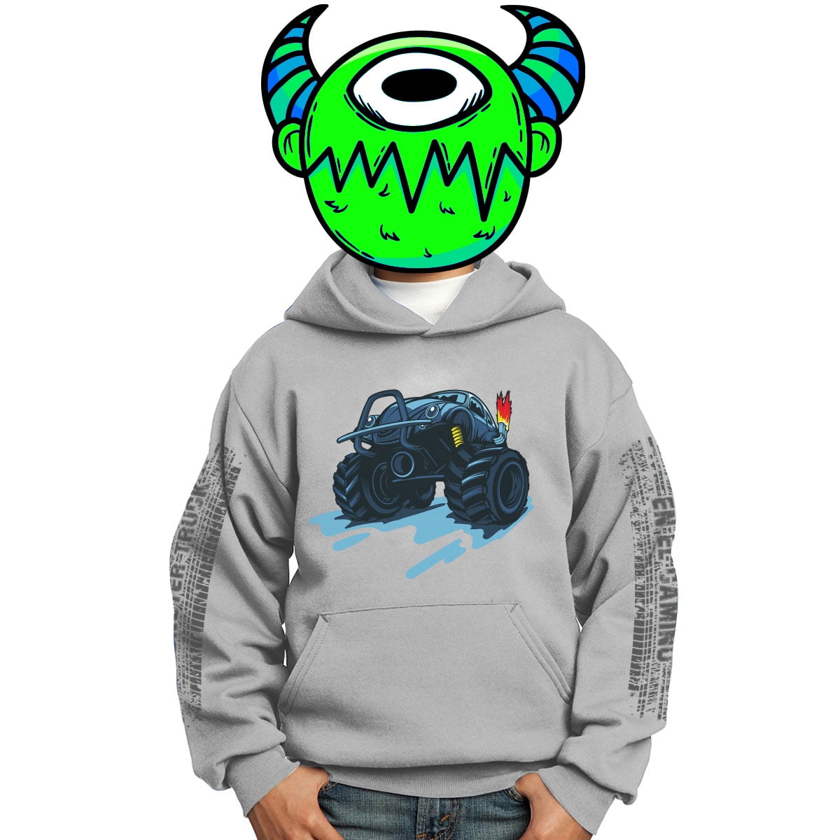 Bagustore - Polerón Estampado Bagù Monster Truck