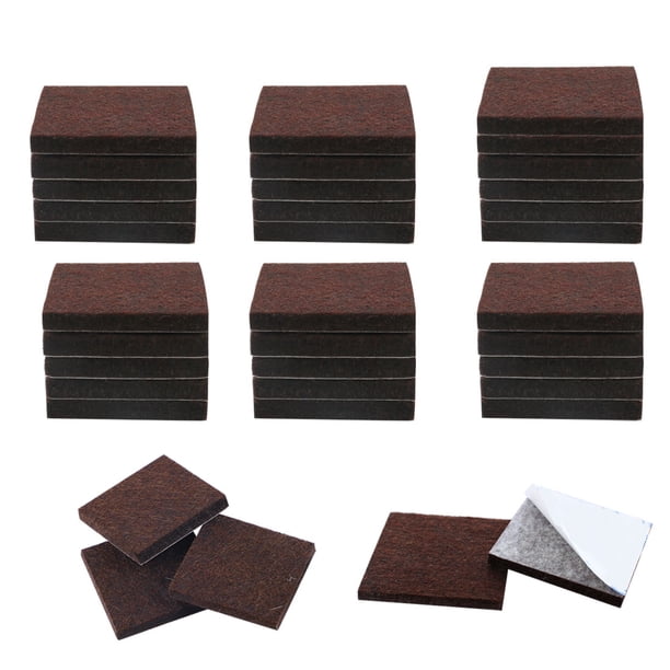 36 piezas de almohadillas de fieltro para muebles cuadradas de 3/4" protector de piso para patas de sillas de escritorio