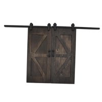Magideal - Mini Puerta De Casa De Muñecas, Modelo De Muebles Negros Vintage, Simulación De Madera Para Baño, Casa De Muñecas