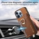 thumbnail image 5 of Funda Magnética Para Iphone 15 Pro Max Con Billetera Y Anillo Protector Resistente Marrón, 5 of 6