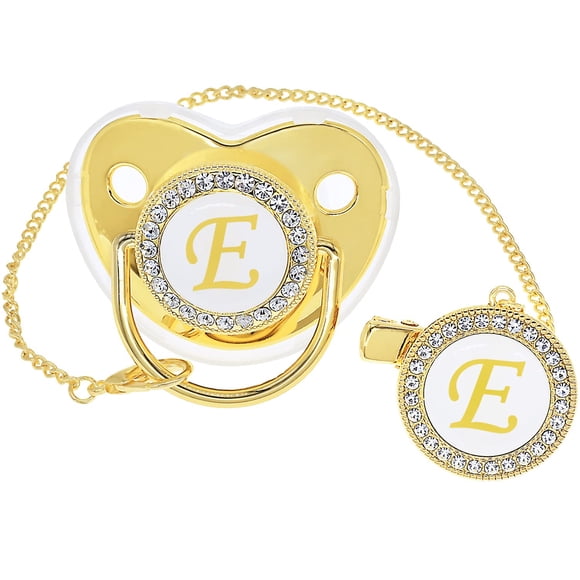 Chupete dorado personalizado para bebé ANFENG con clip E