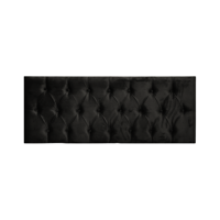 Importclick - Respaldo Elegante King Capitone 180X60 Cm Negro Felpa Botones