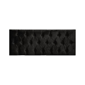 Importclick - Respaldo Elegante King Capitone 180X60 Cm Negro Felpa Botones