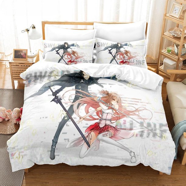Anime Sword Art Online Bedding Sets Home Textile Pillow Case Bed Linen Duvet Covers Kids Gift Bed Set Home Textiles Bedding Bed Sheets