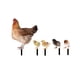 thumbnail image 3 of 1 Juego de figuritas de decoración de suelo realistas de acrílico para jardín, estacas de estatua de animales, escultura de pollo para patio trasero,, 3 of 5
