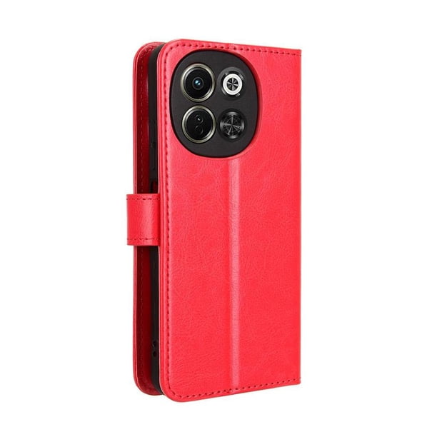 Funda tipo libro para Tecno Pova 6 Neo 5G, cartera todo‑en‑uno, funda multifuncional con tarjetero y correa de muñeca desmontable