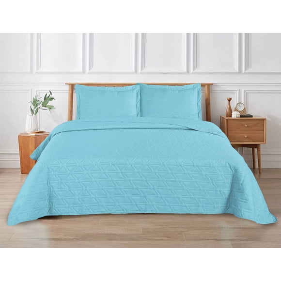 Cubrecama Liso Celeste 2 plazas