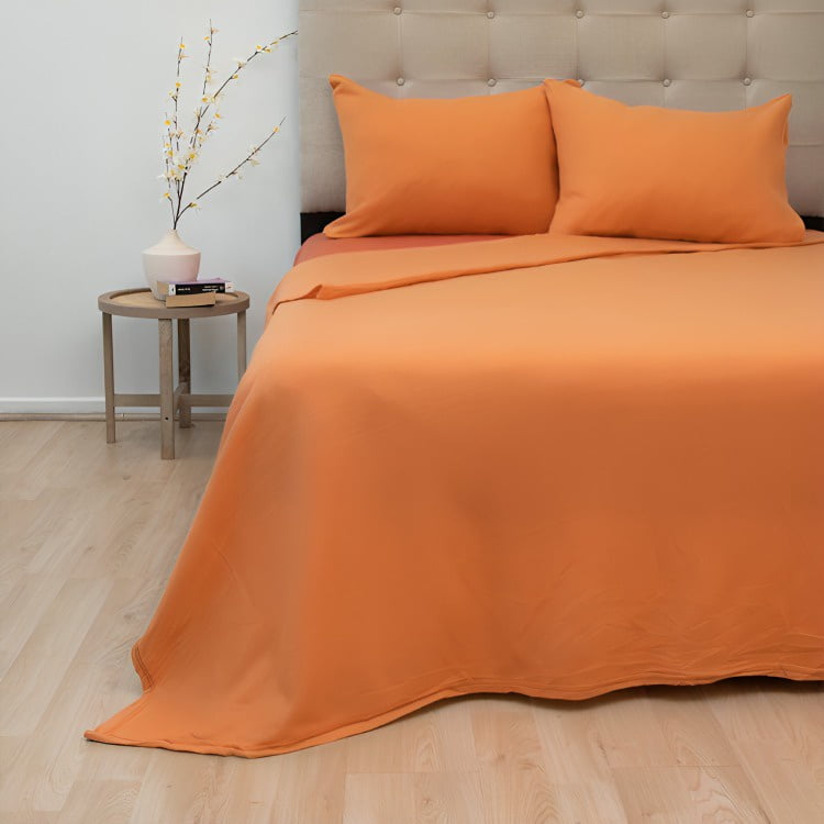 Sábanas Polar Lisa Composé 2 Plazas / Bicolor Terracota – Doral