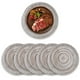 thumbnail image 1 of Juego de 6 manteles individuales redondos de algodón tejido, resistentes al calor, antideslizantes, lavables, para mesa de comedor de 38 cm., 1 of 5