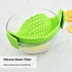 thumbnail image 3 of 2 paquete Clip en colador de silicona para todas las ollas y sartenes, clip de colador en colador de comida para carne verduras fruta colador de cocina de silicona (negro y verde), 3 of 3