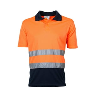 Jayson - Polera Alta Visibilidad Mc Cuello Camisero Naranja Xl