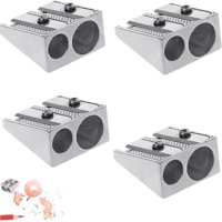 Sacapuntas Jizlan De Magnesio Con 2 Orificios, Tamaño Mini, Portátil, 4 Unidades