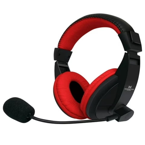 Monster Gamer - Audifono Gamer Jack 3.5 Ps4 Ps5 Xbox Rojo Loud