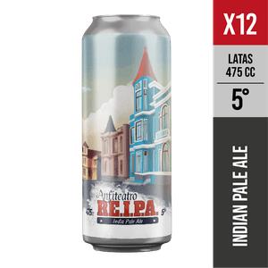 Anfiteatro - Pack X12 Re.I.P.A., 5° (Indian Pale Ale) - Cerveza Artesanal Valparaiso - 475 Ml