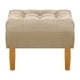 thumbnail image 1 of Pouf Wood 1c Felpa 04 Beige, 1 of 4