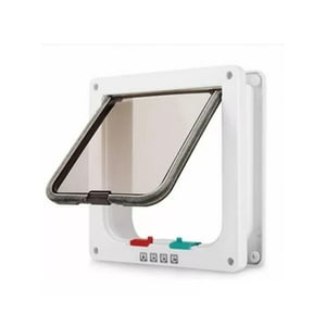 Genérico - Puerta Para Gatos Con Cierre Magnético 20 X19 Cm Exterior Blanco