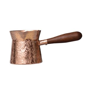 Magideal - Cafetera Turca Cafetera Con Mango De Madera Cafetera Casera Vertedora Derretimiento Equipo De Cafetería Bar Tetera Olla Pequeña Cafetera Griega Árabe