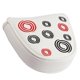 thumbnail image 1 of Mallet Putter Cover Cierre Magnético Half Round Golf Headcover PU Blanco, 1 of 5