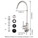 thumbnail image 5 of Grifo de cocina Gonabos de acero inoxidable sin plomo para agua purificada, 5 of 6