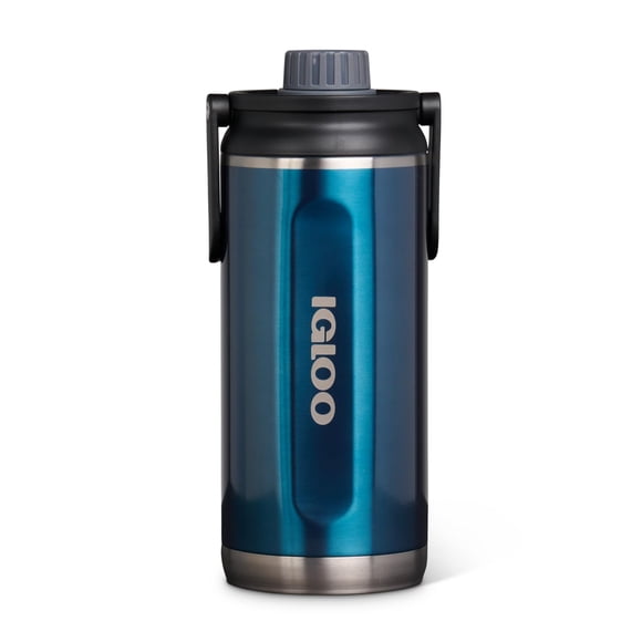Botella Igloo Twist 'n' Chug de acero inoxidable de 1.06 L, color azul moderno