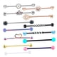 thumbnail image 5 of 13x 14G Industrial Barbell Pendientes Corazón Flor Rhinestone Piercing Joyería, 5 of 5