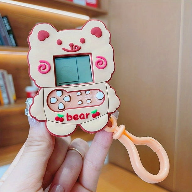 Cartoon Cute Game Keychain, Plastic Handheld Game Console, Classic Educational Toy Keychain, Mini Nostalgic Video Game Player Suitable For Jewelry And Accessories