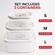 thumbnail image 4 of Contenedores para Almacenamiento de Alimentos Chef Preserve con Sellado al Vacío de Vidrio 3 piezas, 4 of 6