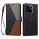thumbnail image 3 of Cartera Plegable para Honor 200 Smart, PU Tricolor con Ranuras, Negro, 3 of 6