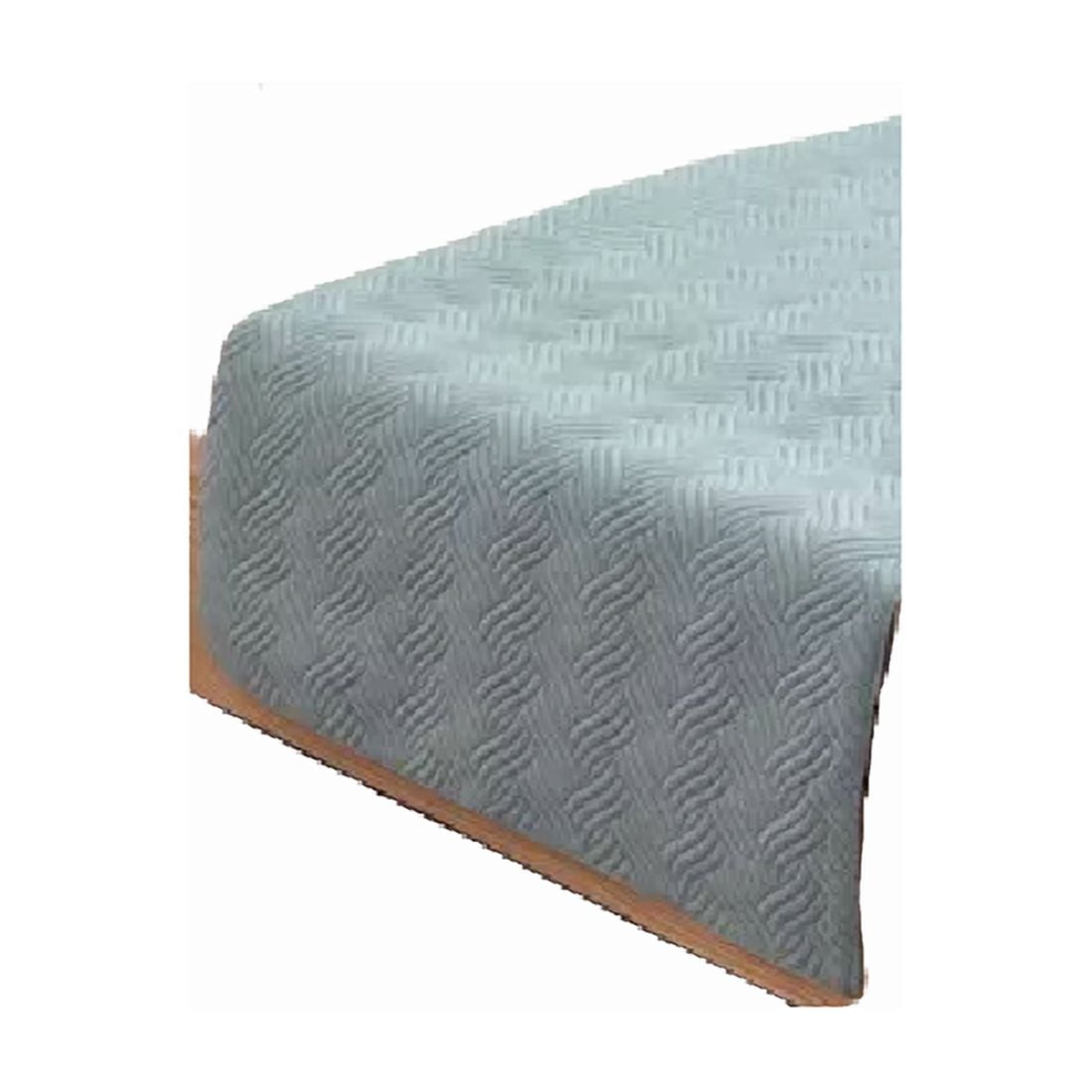 Genérico - Piecera De Cama Terciopelo Plush King + 2 Fundas 70x210 Cm Color Agua