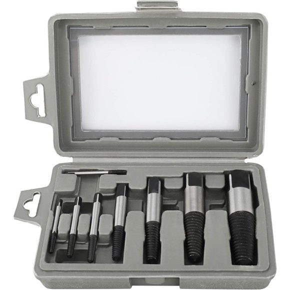 Juego de Extractores de Tornillos FreeTec 8 piezas para extracción de pernos dañados