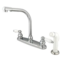 Grifo De Cocina Kingston Brass Victorian Centerset En Cromo Pulido