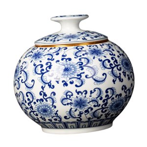 Magideal - Chinoiserie Tradicional Frascos De Jengibre Frascos De Almacenamiento De Cerámica Tarro De Almacenamiento De Té Centros De Mesa Decoración Florero Estilo A