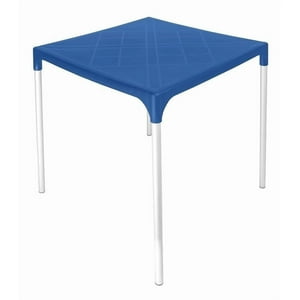 Mesa Plástica Exterior 75X70X70Cm Azul Dvp