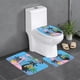 thumbnail image 1 of Barbapapa Juego de 3 alfombras de baño de coral fleece: tapete de baño + alfombra de inodoro en forma de U + funda de tapa de inodoro en forma de O, 1 of 6